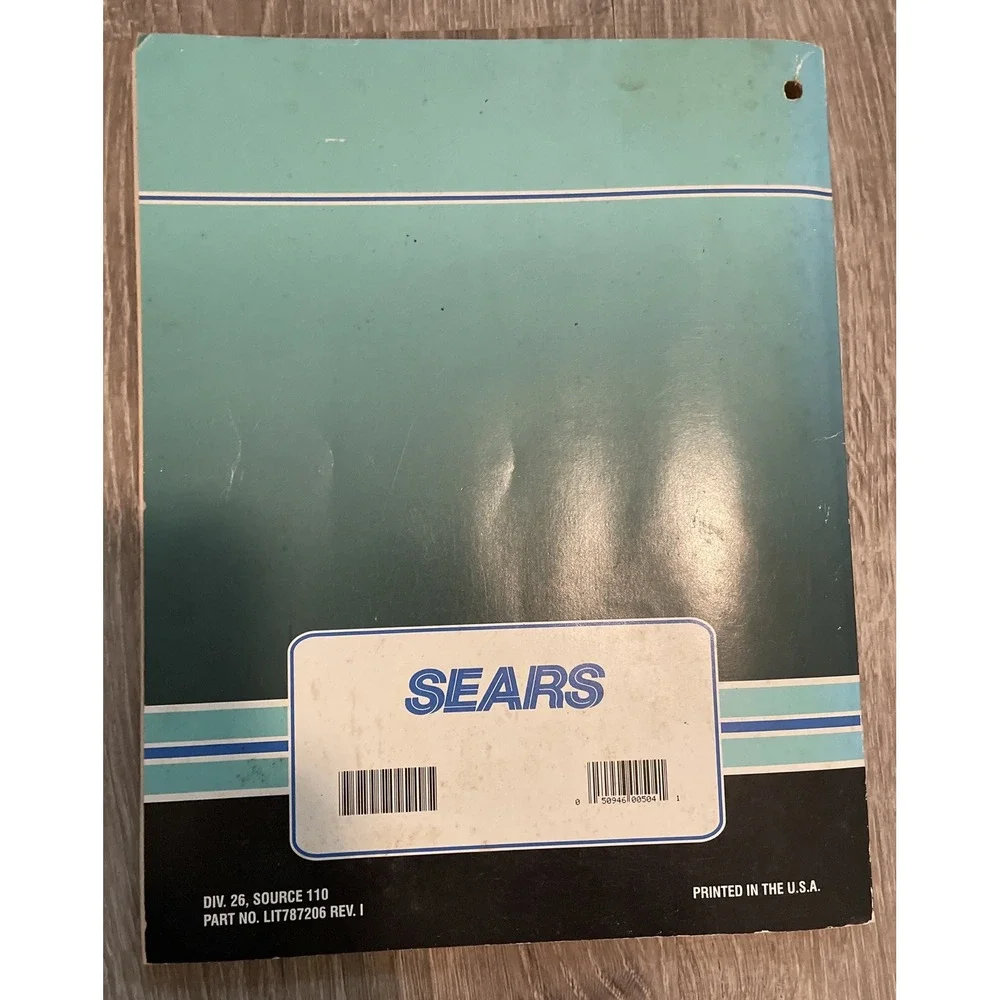 Sears Kenmore Automatic Washing Repair Manuel Do-it-yourself Booklet